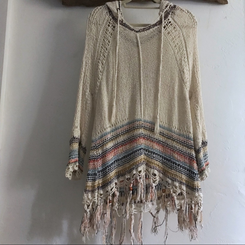 Free People hooded sweater XS